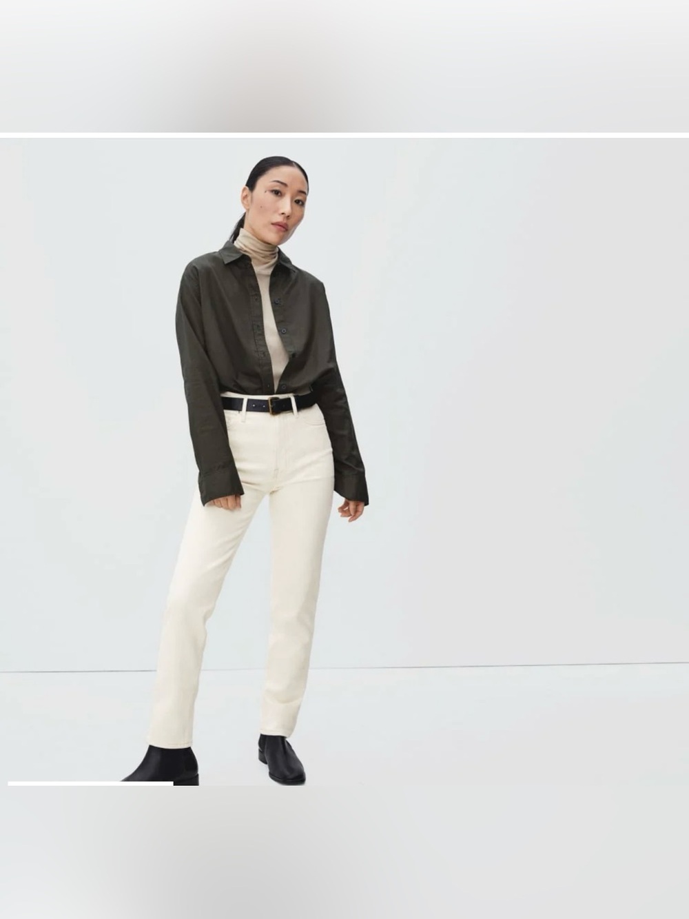 NWT Everlane women jeans The  ORIGINAL CHEEKY size:29 color: Beige